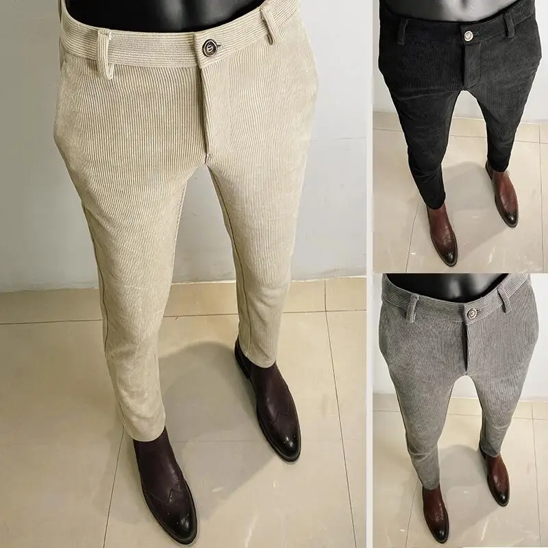 Men Formal Wear Office - 男性用の厚手の袖付きウールジャンプスーツ,ビジネス用のストライプパンツ,フォーマルウェア,オフィス,ソーシャルドレス,高品質,秋冬