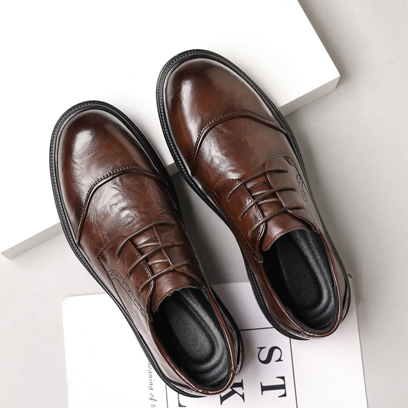 メンズレザーシューズ、カジュアルビジネスに最適、多用途で快適 - Men Formal Wear Office のレビューと価格