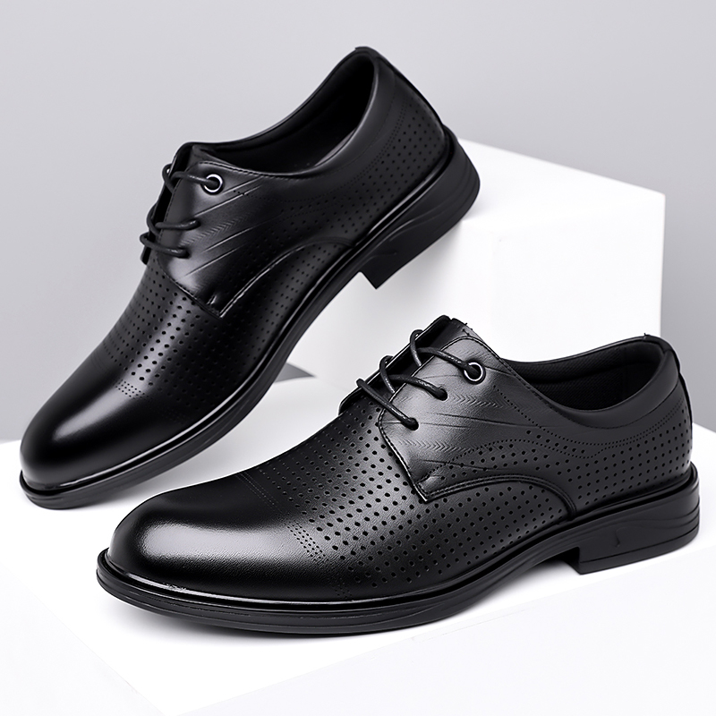 夏の新作革靴 メンズ ビジネスシューズ 通気孔付き ソフトボ - Formal Men Office Wear Sandals のレビューと価格