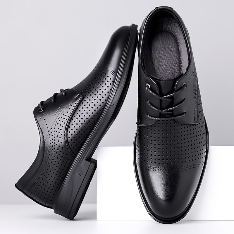 夏の新作革靴 メンズ ビジネスシューズ 通気孔付き ソフトボ - Formal Men Office Wear Sandals のレビューと価格