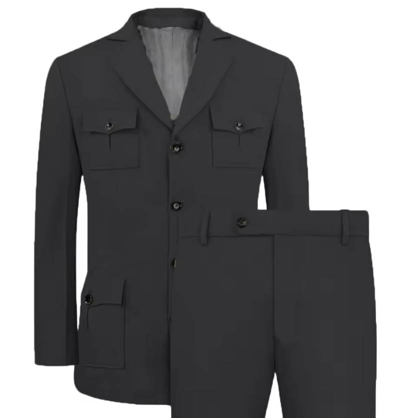 メンズスーツ Jakcet カジュアルカーキ 2 ピースブレ - Khaki Formal Wear Men のレビューと価格
