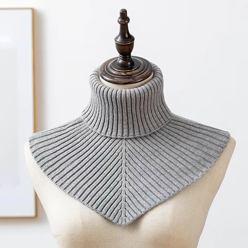 女性の冬のニット綿偽襟スカーフ女性暖かいタートルネックネック - Windsor Knot Tie のレビューと価格