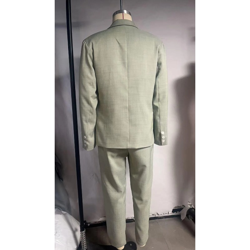 ビジネスマン向け無地スーツ＆パンツセット、スリムフィット、大 - Large Men Formal Wear のレビューと価格