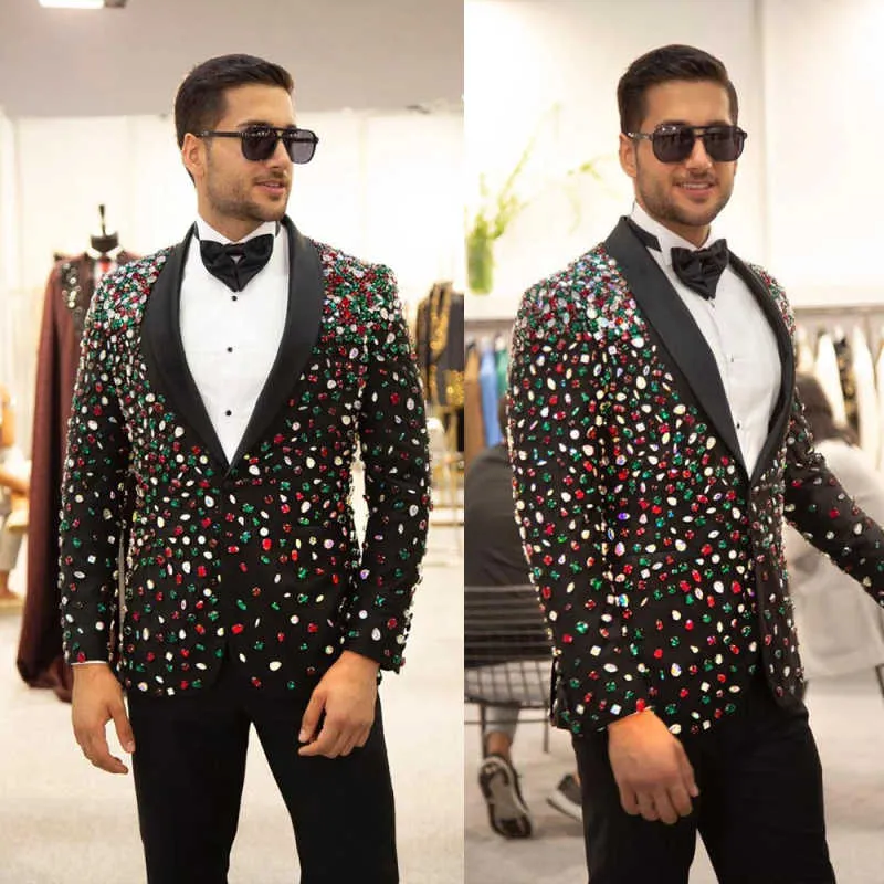 ダイヤモンドジュエリー男性結婚式タキシード 2 ピースショー - Men'S Formal Wear Jewelry のレビューと価格