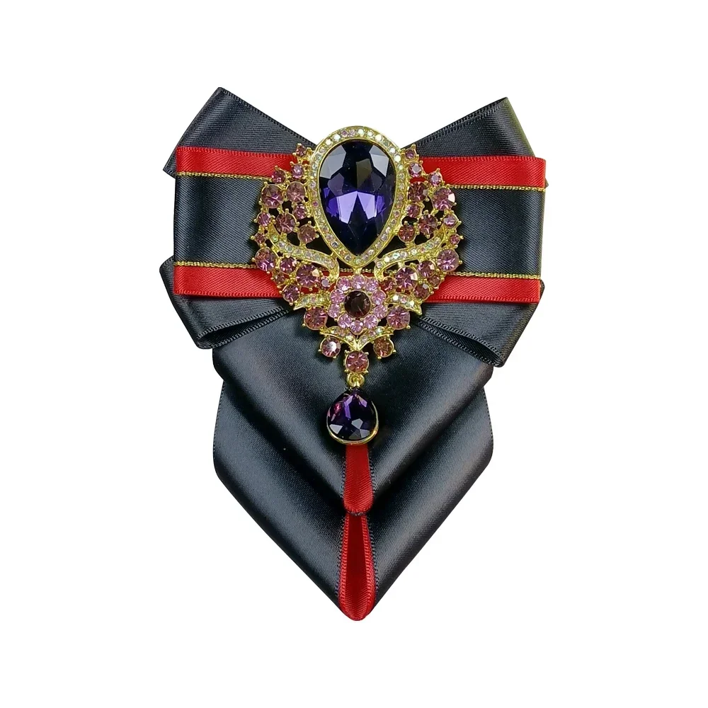 男性用パープルラインストーン蝶ネクタイ,ビジネス宴会,フォー - Men'S Formal Wear Jewelry のレビューと価格