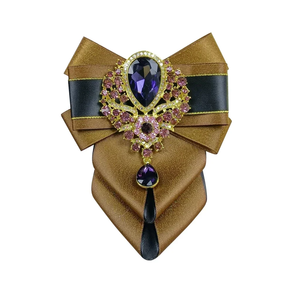 男性用パープルラインストーン蝶ネクタイ,ビジネス宴会,フォー - Men'S Formal Wear Jewelry のレビューと価格