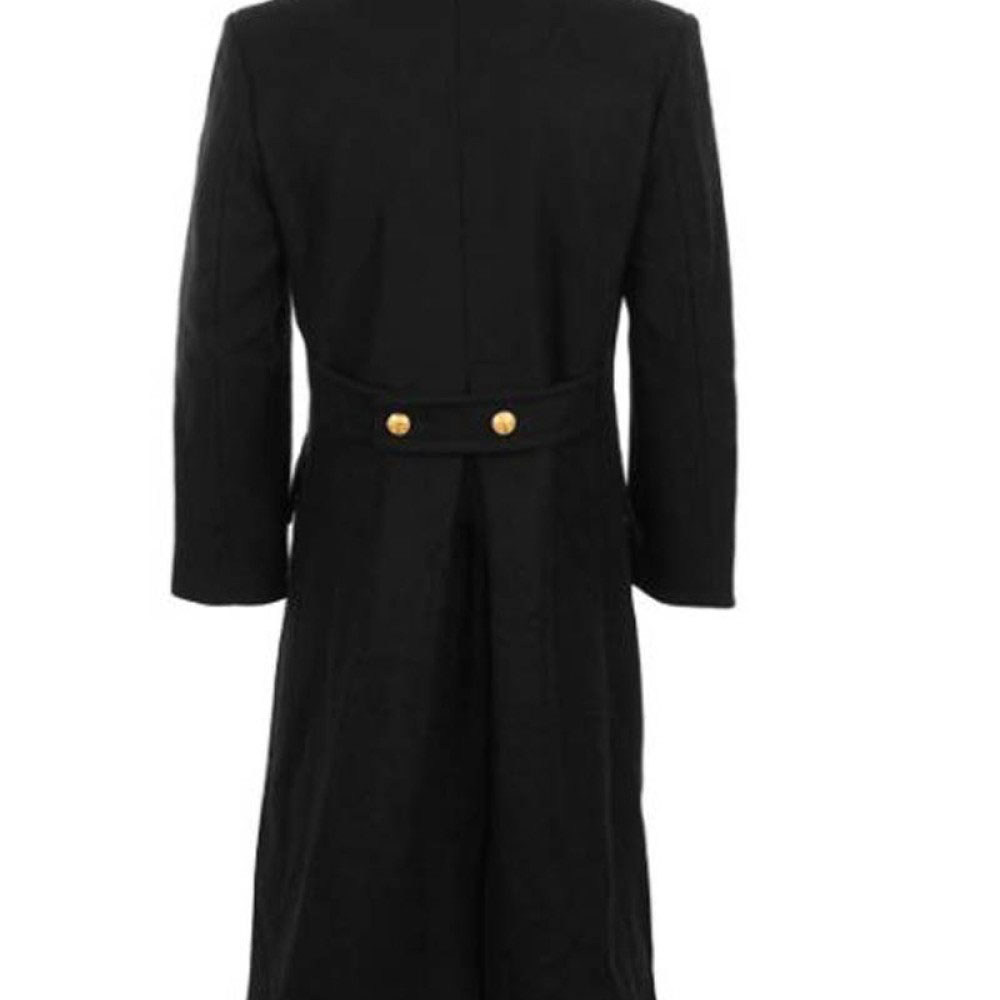 メンズ クラシック ブラック トレンチコート オーバーコート - Large Men Formal Wear のレビューと価格