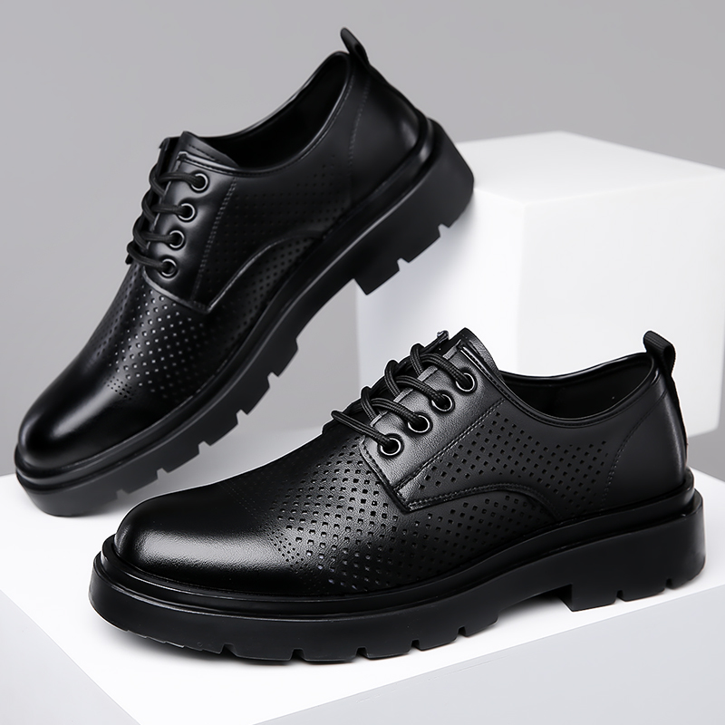 夏の新作革靴 メンズ ビジネスシューズ 通気孔付き ソフトボ - Formal Men Office Wear Sandals のレビューと価格
