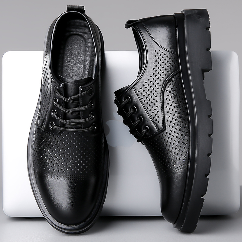 夏の新作革靴 メンズ ビジネスシューズ 通気孔付き ソフトボ - Formal Men Office Wear Sandals のレビューと価格
