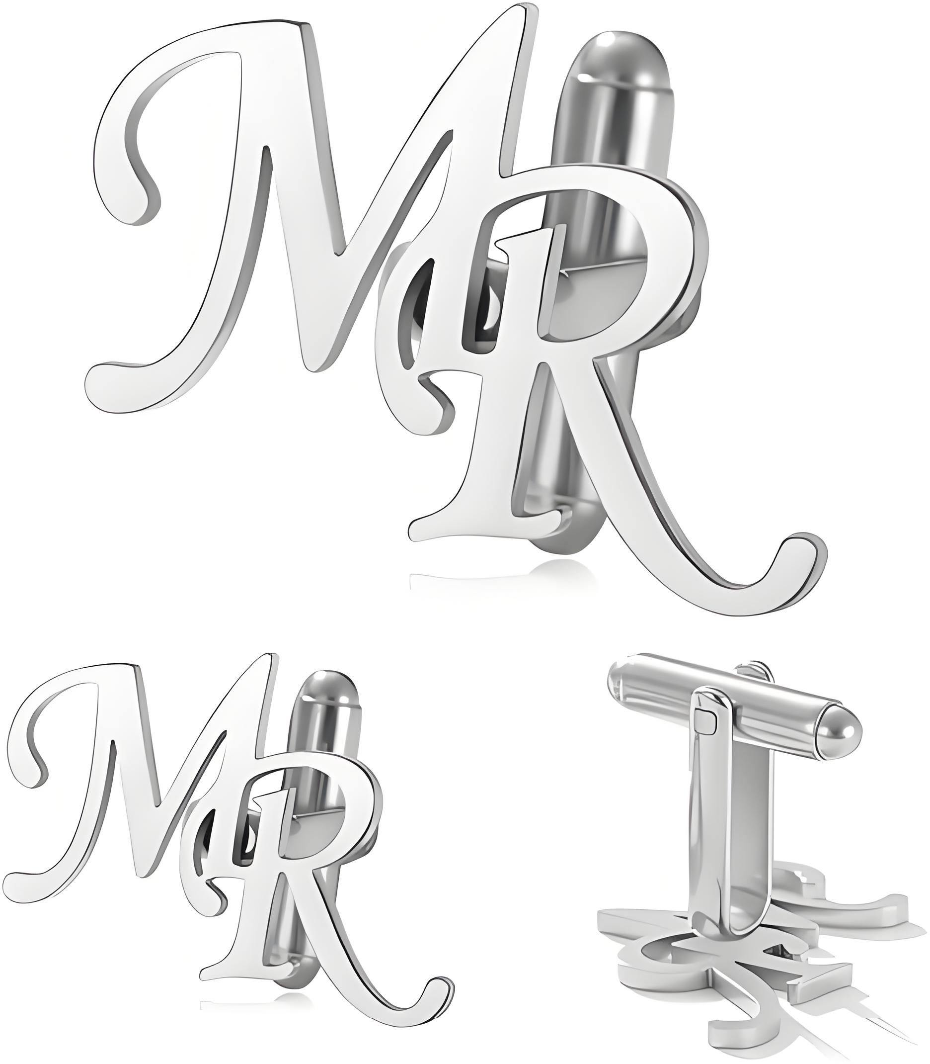 カスタムゴールドメッキ「MR」カフス＆ラペルピンセット、パー - Men'S Formal Wear Jewelry のレビューと価格