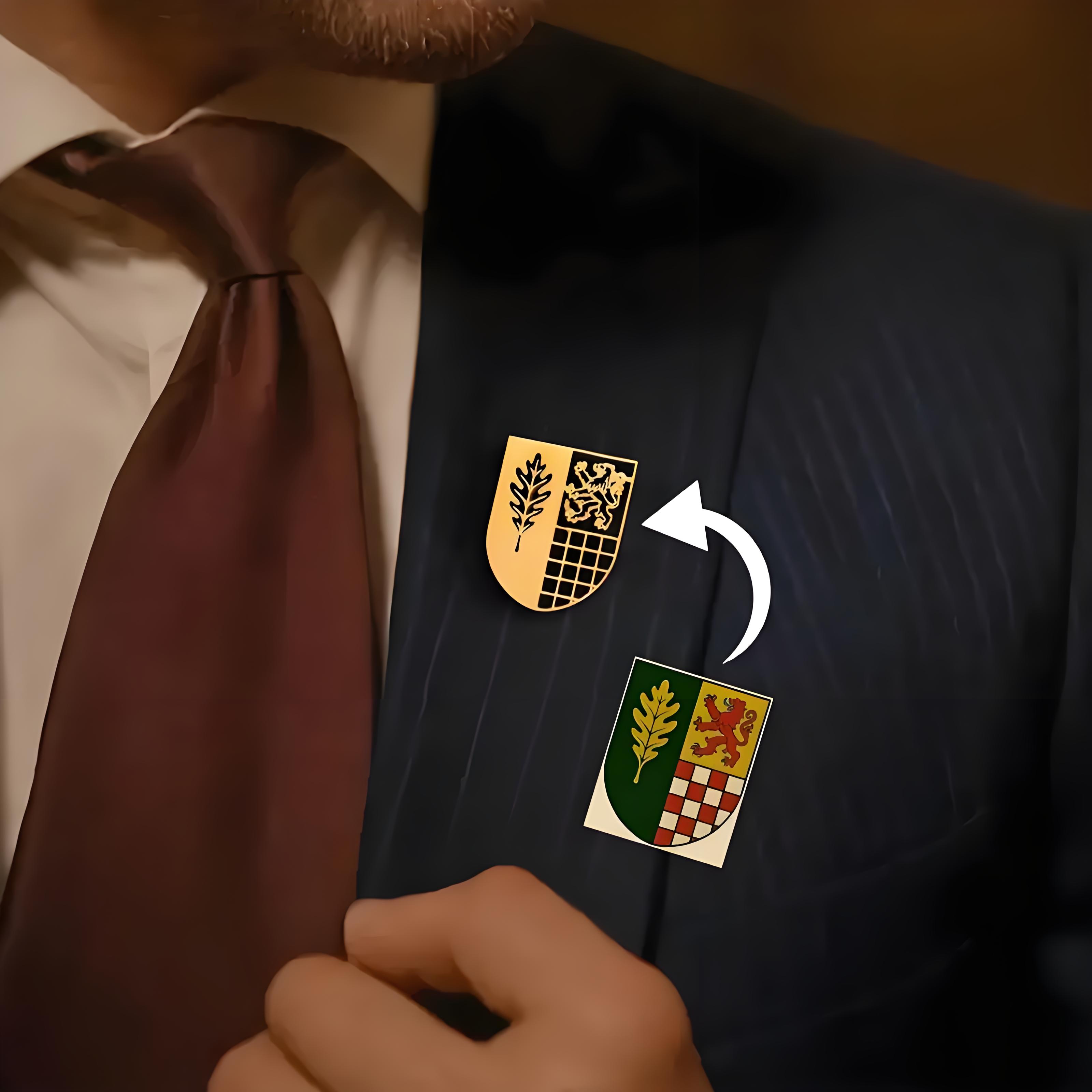 メンズ向け高級カスタムロゴブローチセット、交換可能なメタルラ - Men'S Formal Wear Jewelry のレビューと価格
