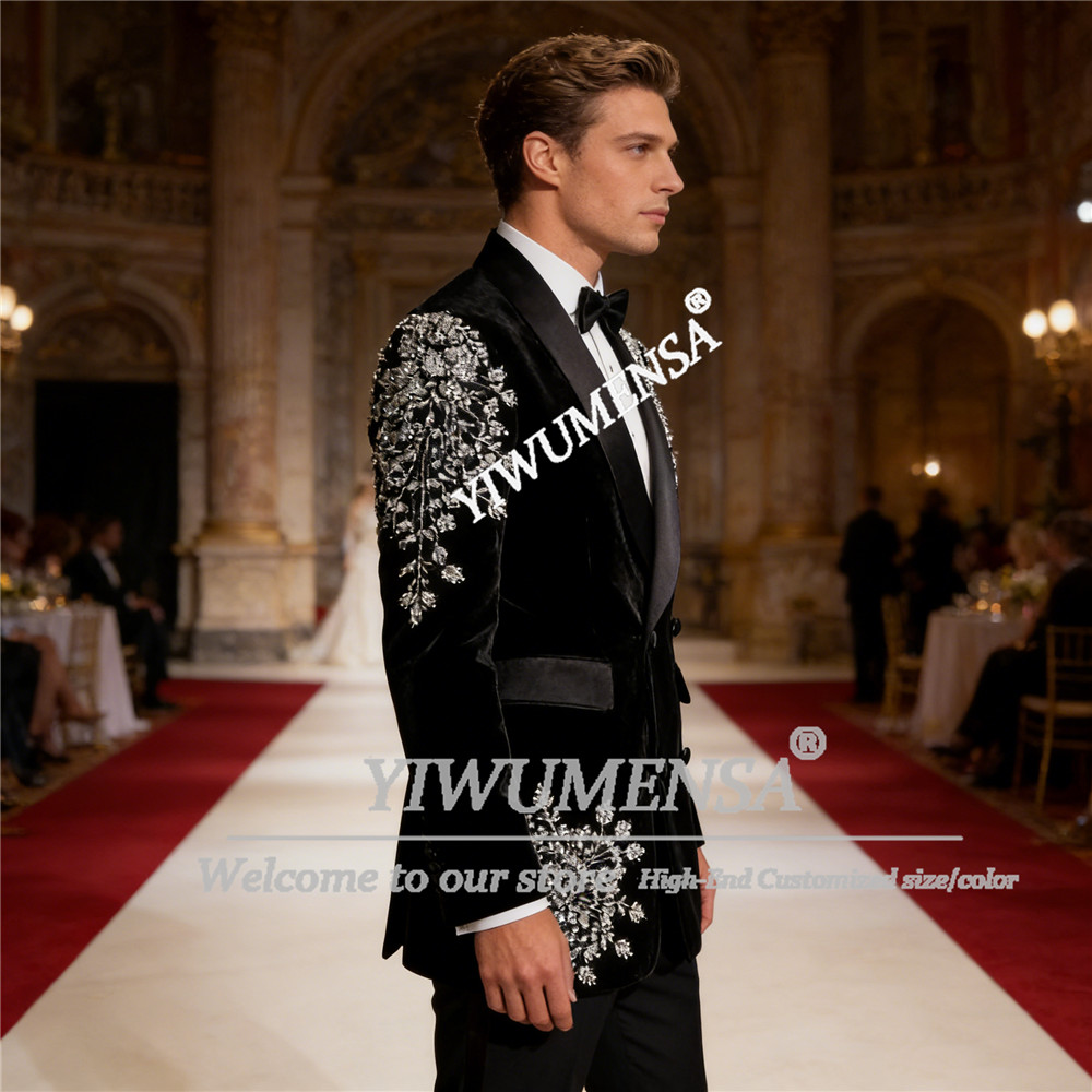 絶妙な新郎用フォーマルウェア、タキシード、宝石装飾、ベルベッ - Men'S Formal Wear Jewelry のレビューと価格