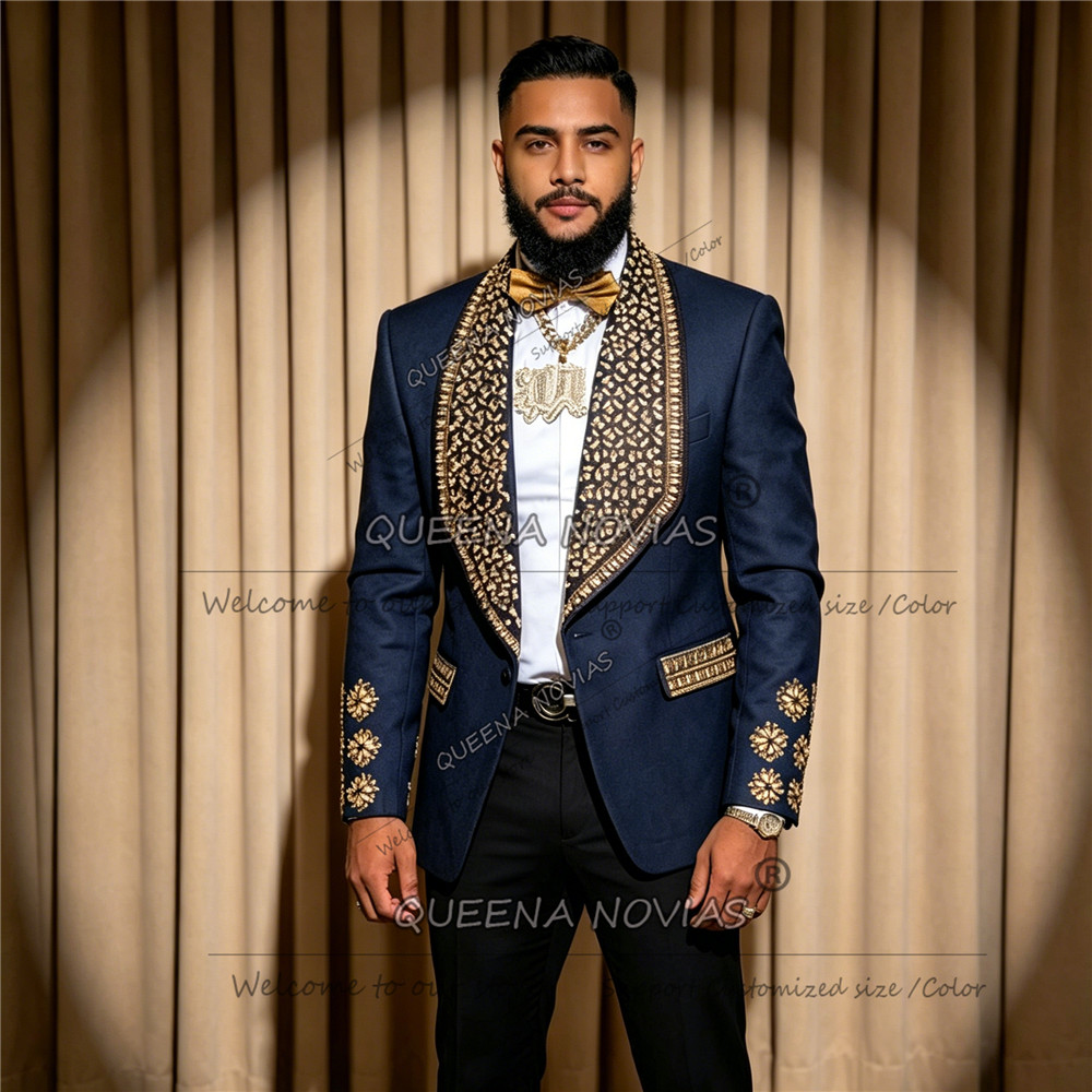 メンズ限定ウェディングタキシード ゴールドジュエリーストーン - Men'S Formal Wear Jewelry のレビューと価格