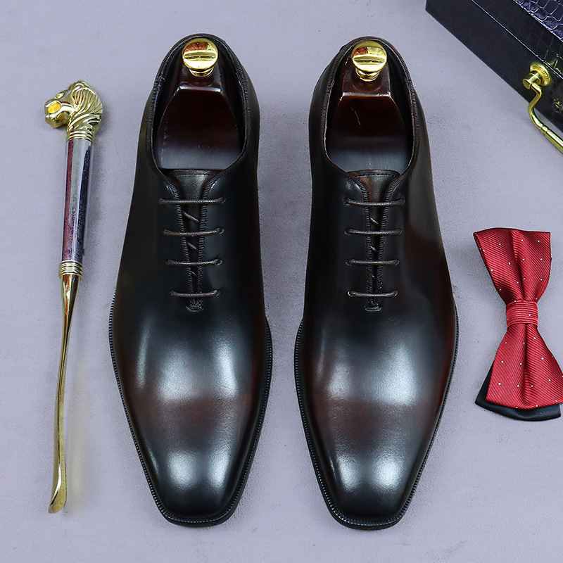 デザイナー本革メンズホールカットオックスフォードシューズ高級 - Men Formal Wear Office のレビューと価格